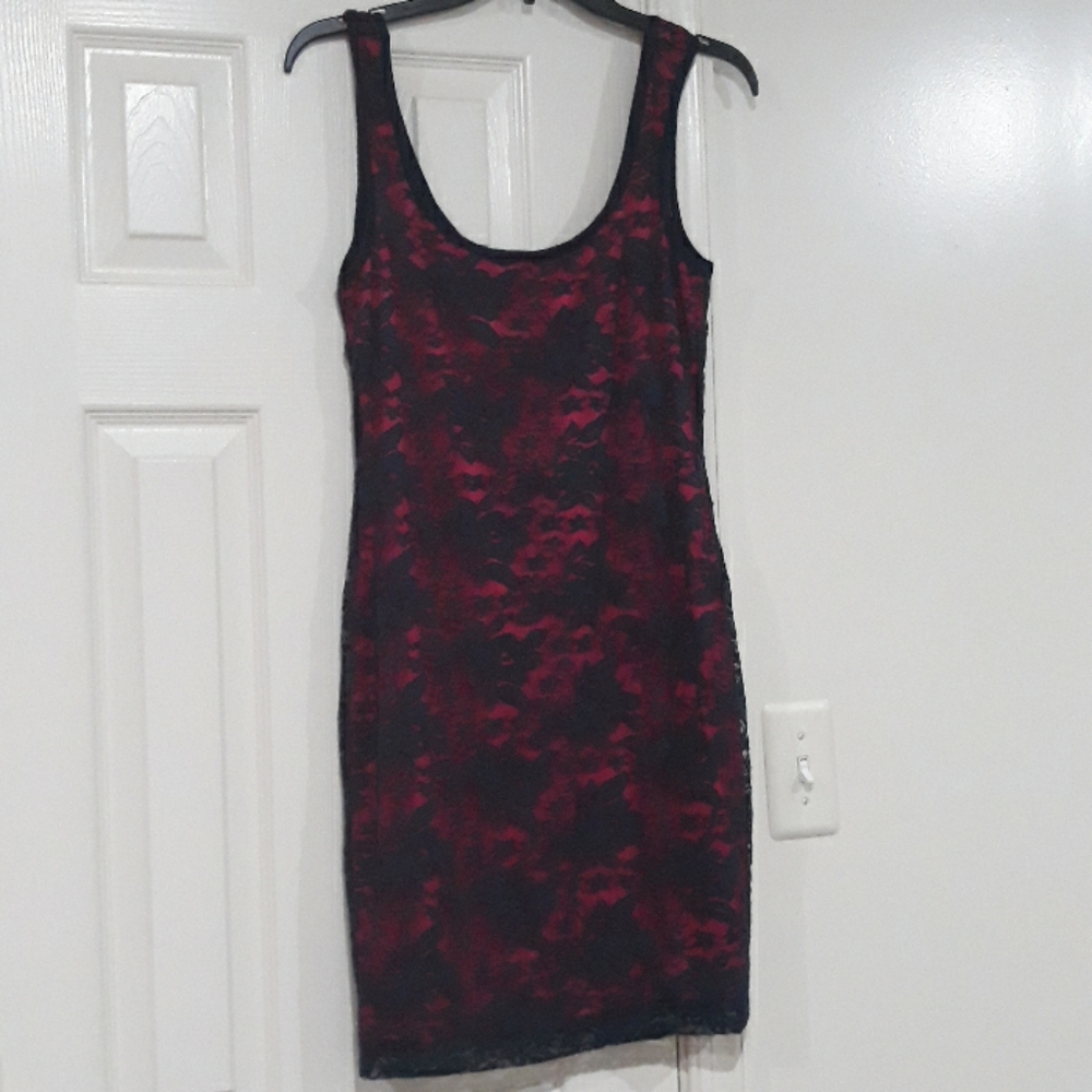 SEXY LITTLE BLACK N PINK DRESS